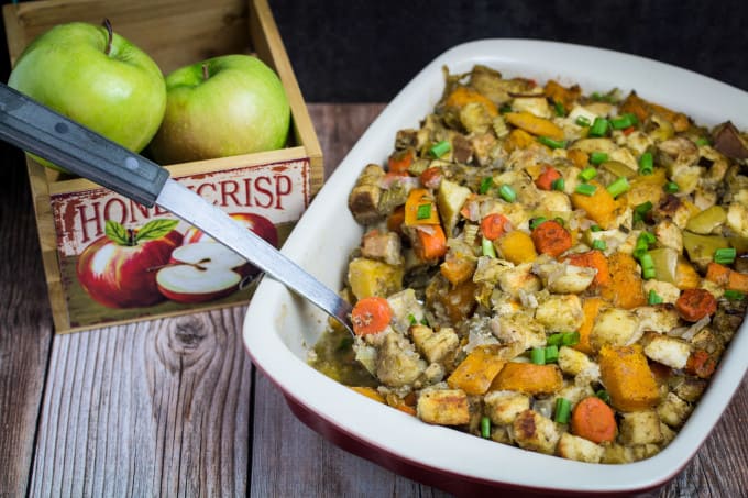 Root Vegetable Gluten Free Stuffing • Dishing Delish